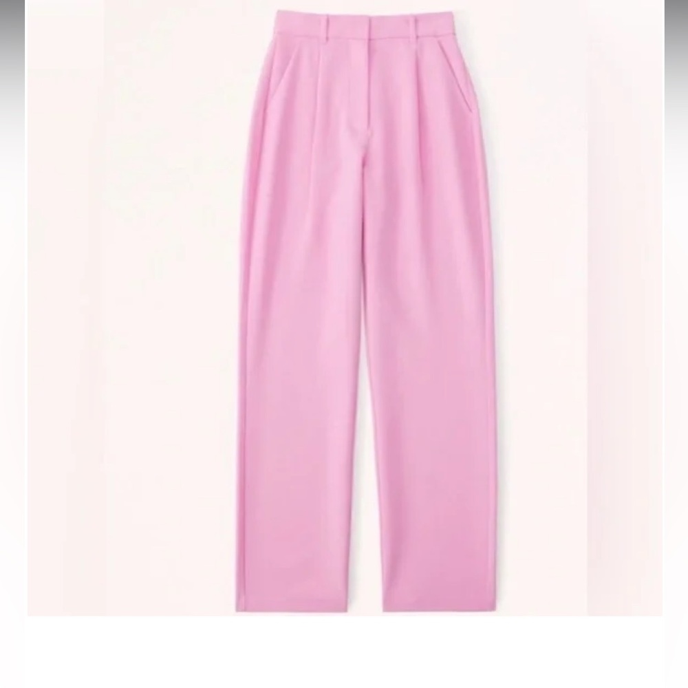 Abercrombie & Fitch Quinn Tailored Straight Pant -Pink